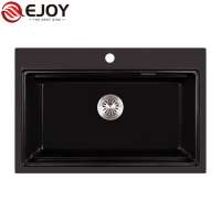 EJOY High Quality quartz kitchen sink Customized quartz stone sink single bowl